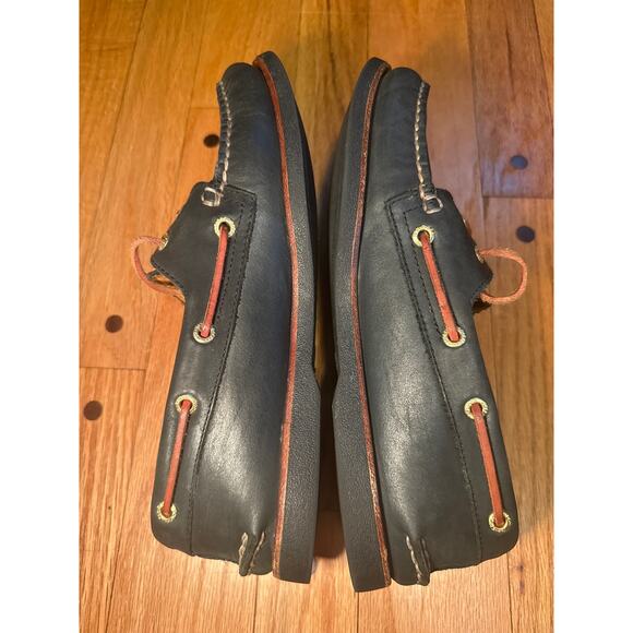 Sperry Gold Cup Boat Shoes Navy Leather Mens Sz 9.5 Authentic
